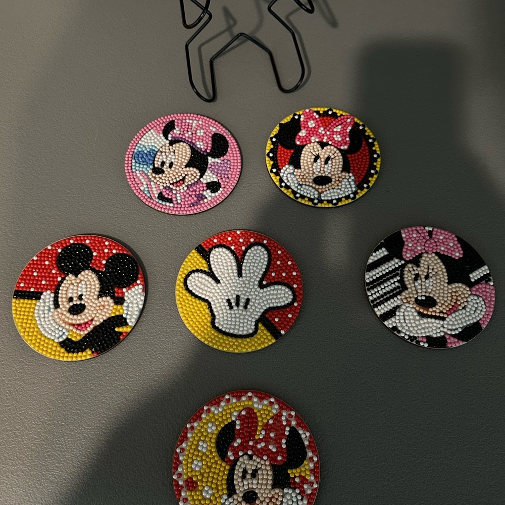 Disney Minnie Mouse Coaster Set - Red, Yellow, Pink